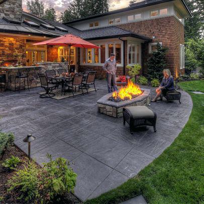 Home Simple Concrete Patio Designs Modern On Home Inside 27 Simple