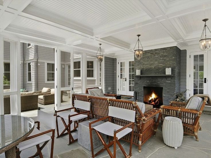 Home Sunrooms With Fireplaces Simple On Home Living Room