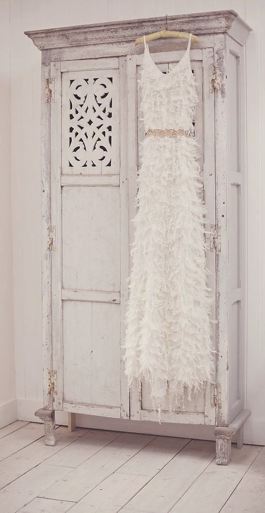 Furniture White Wood Wardrobe Armoire Shabby Chic Bedroom Armoire