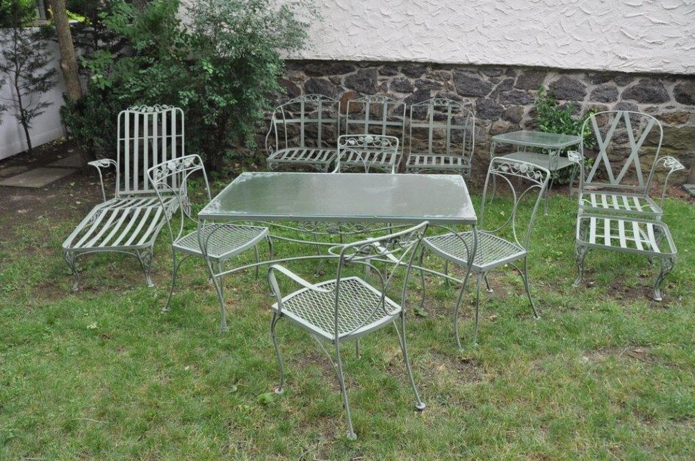 Furniture Antique Iron Patio Furniture Simple On Throughout