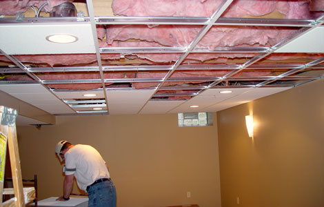 Interior Basement Drop Ceiling Tiles Wonderful On Interior Within