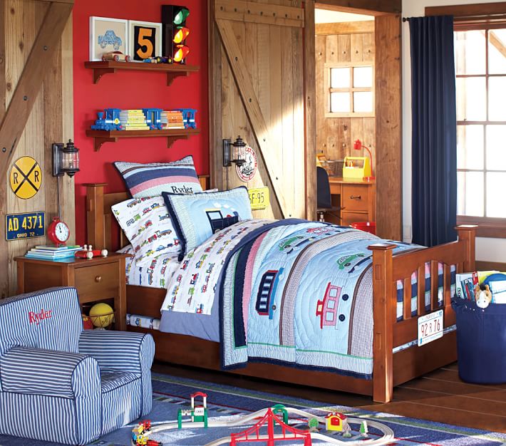 pottery barn train bed