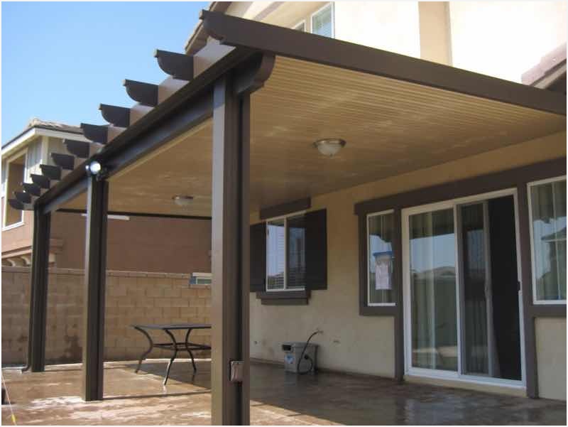 Home Brown Aluminum Patio Covers Modern On Home Inside Cover 16
