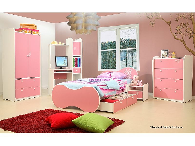 pink bedroom set for girl