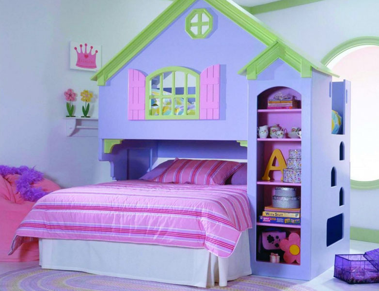 childrens pink bed