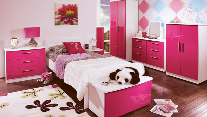 pink childrens bedroom furniture