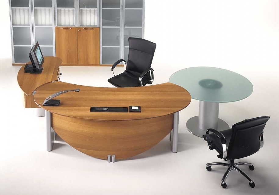 Office Circular Office Desks Creative On Pertaining To Desk