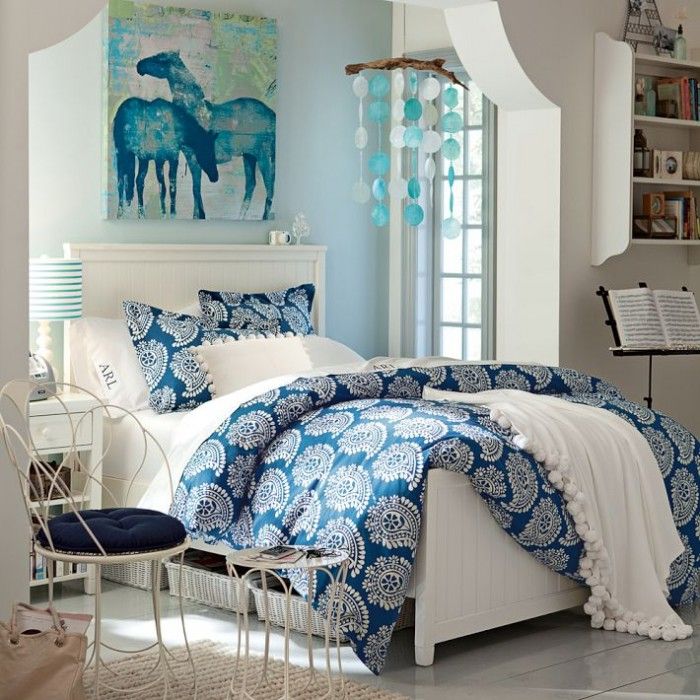 Bedroom Cool Blue Bedrooms For Teenage Girls Blue Bedrooms