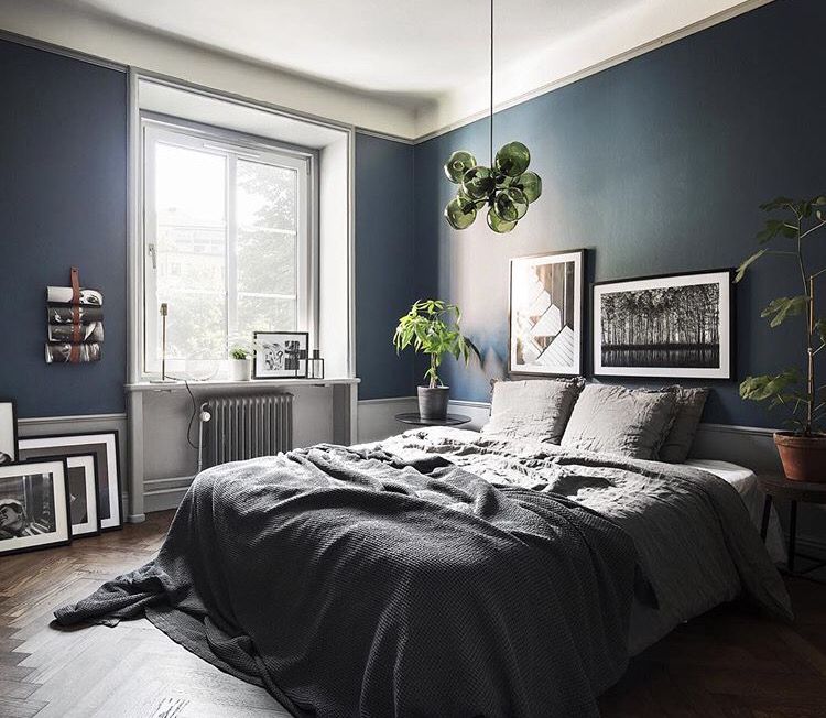 Bedroom Cozy Blue Black Bedroom Beautiful On Intended For