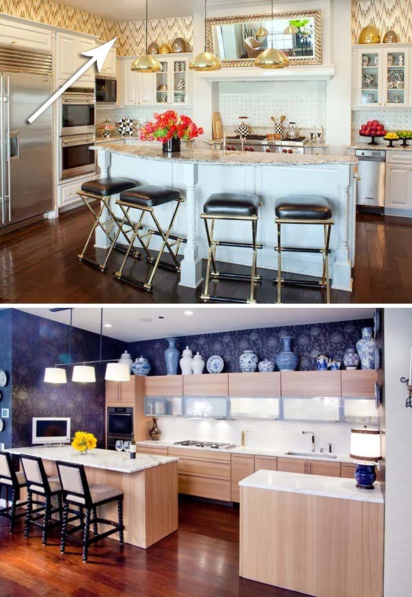 Kitchen Decorating Ideas For Above Kitchen Cabinets Creative On