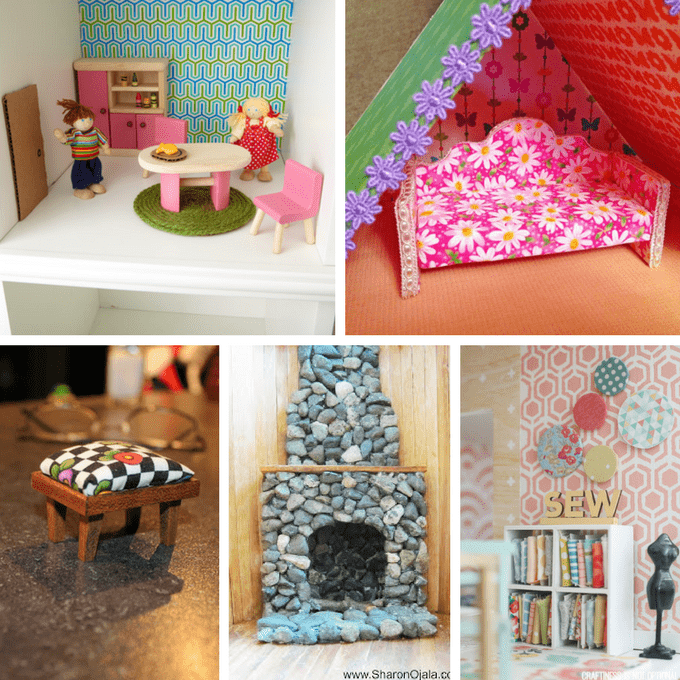 diy dollhouse furniture from recycled materials