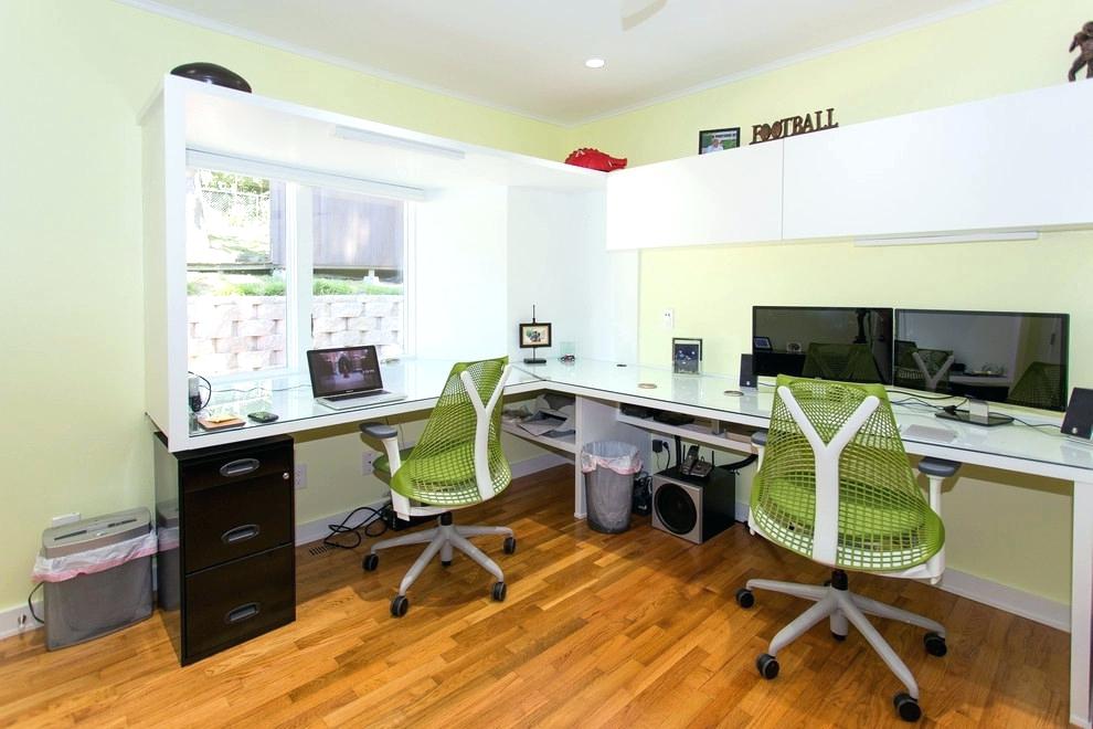 Office Home Office Double Desk Astonishing On Intended Elegant