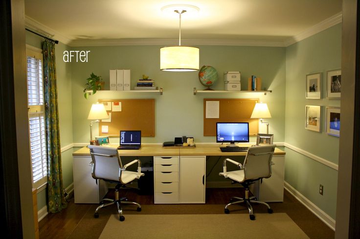Office Home Office Double Desk Simple On Design Decoration 18 Home