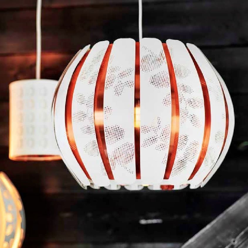 ikea lamp rose gold