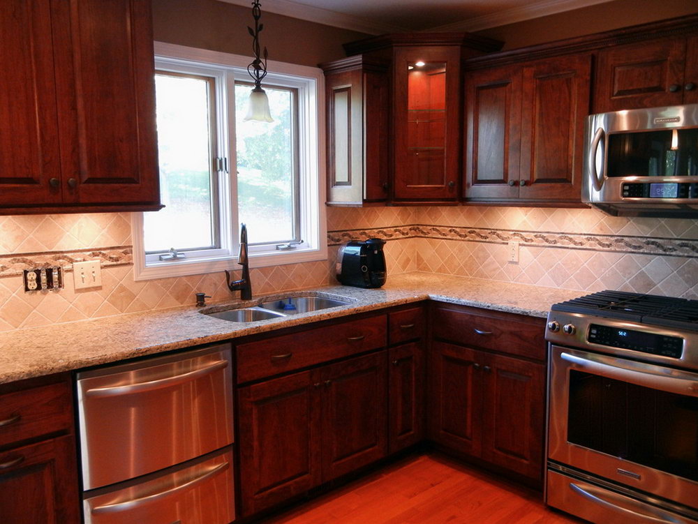 Kitchen Kitchen Backsplash Cherry Cabinets Kitchen Backsplash