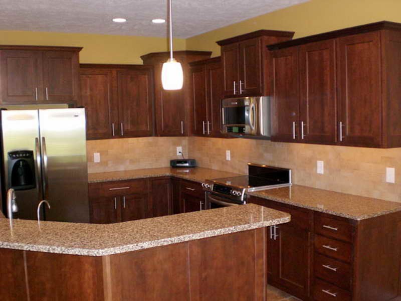Kitchen Kitchen Backsplash Light Cherry Cabinets Fine On Regarding