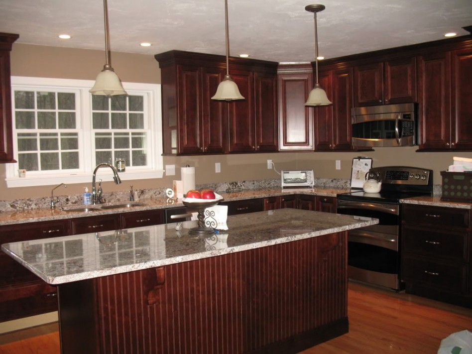 Kitchen Kitchen Backsplash Light Cherry Cabinets Fine On Regarding