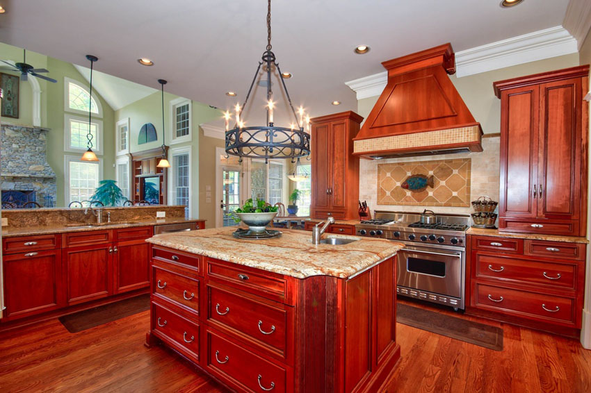 Kitchen Kitchen Ideas Cherry Cabinets Best Kitchen Ideas With