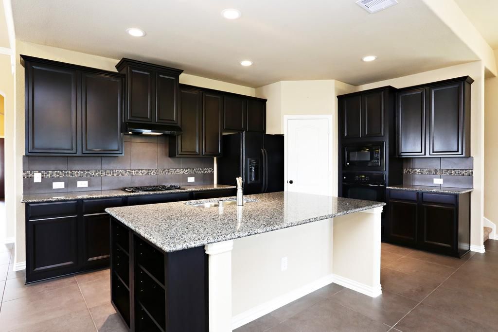 Kitchen Kitchens With Black Cabinets And Appliances Amazing On