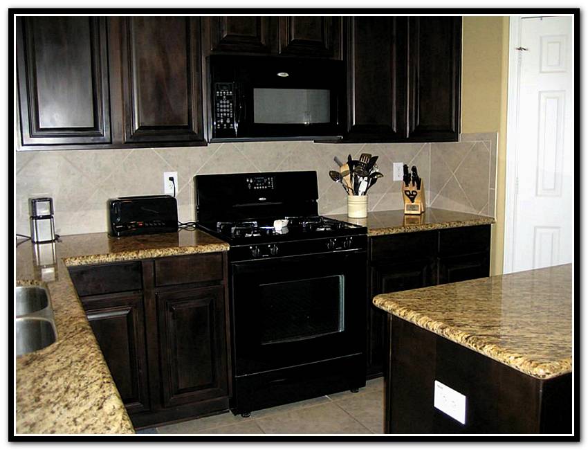 Kitchen Kitchens With Black Cabinets And Appliances Charming On