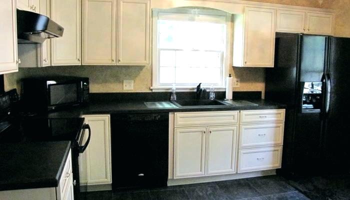 Kitchen Kitchens With Black Cabinets And Appliances Marvelous On