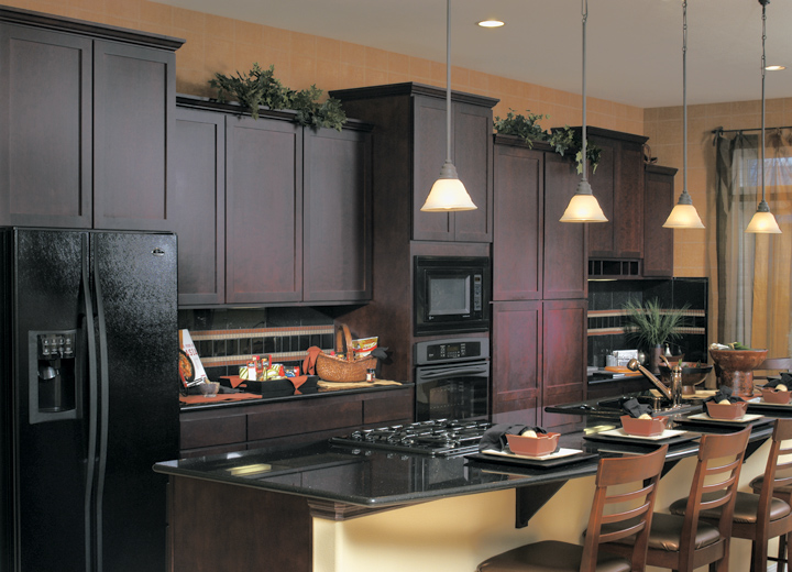 Kitchen Kitchens With Black Cabinets And Appliances Interesting On