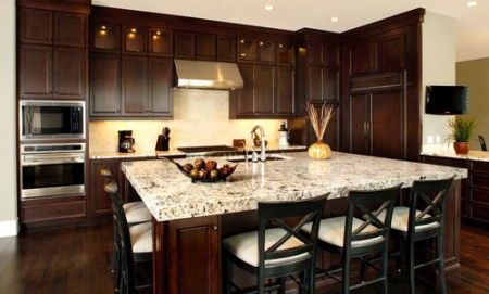 Kitchen Kitchens With Dark Cabinets And Light Countertops Stylish