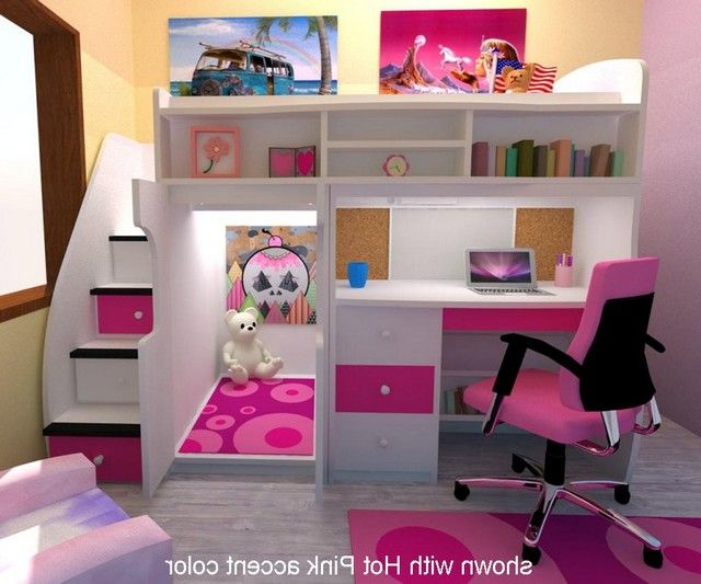 teenage bunk beds with desk