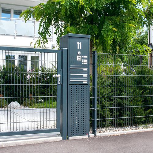 Home Mailbox On Fence Innovative Home Pertaining To With A Gate And 1