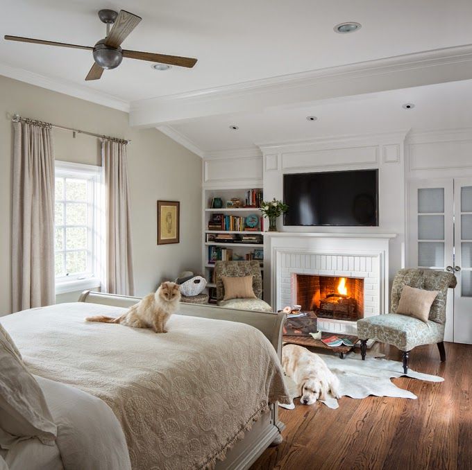 Bedroom Master Bedroom Ideas With Fireplace Contemporary On