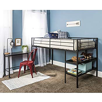 Bedroom Metal Bunk Bed With Desk Modern On Bedroom Regard To