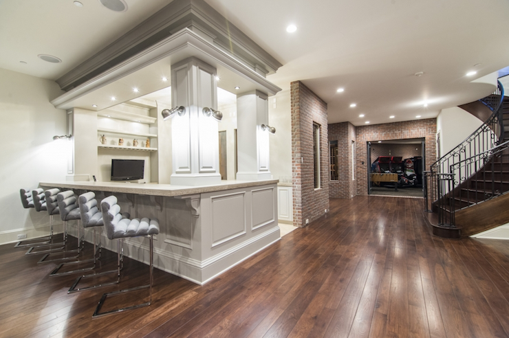 Interior Modern Basement Wet Bar Remarkable On Interior In
