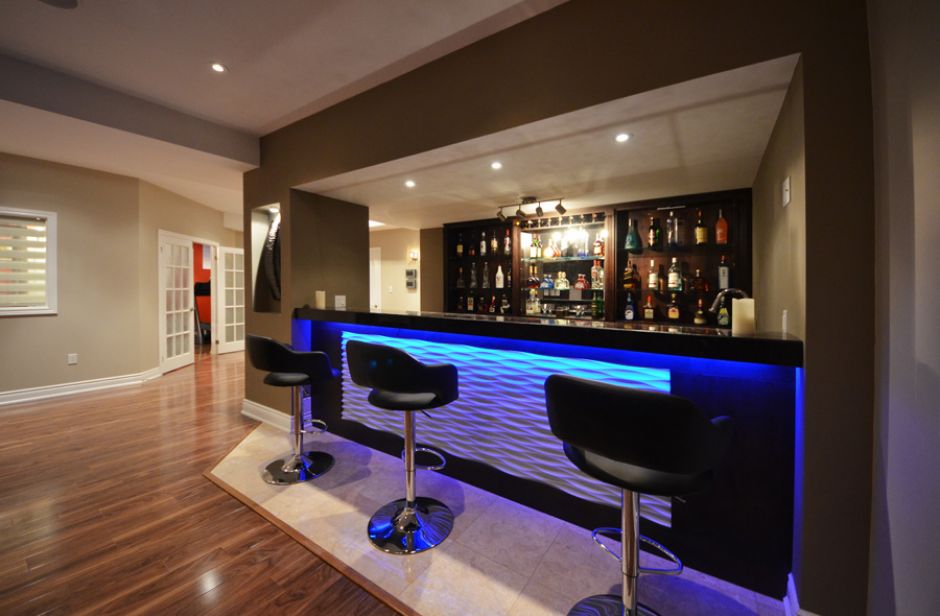 Interior Modern Basement Wet Bar Remarkable On Interior In
