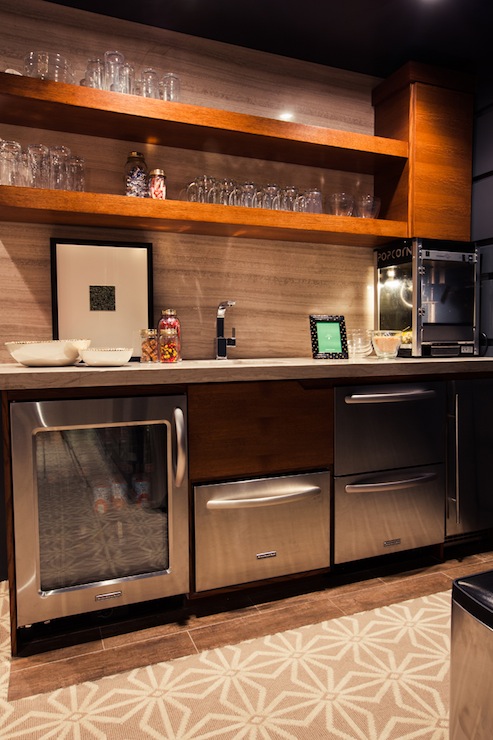 Interior Modern Basement Wet Bar Stylish On Interior Throughout