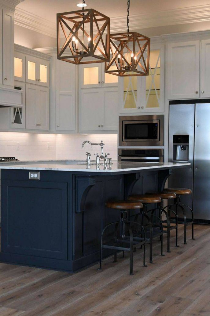 Kitchen Modern White Kitchen Wood Floor Magnificent On Intended