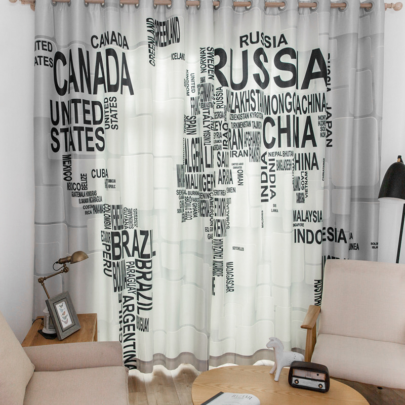 Office Office Drapes Delightful On Intended World Map Alphabet