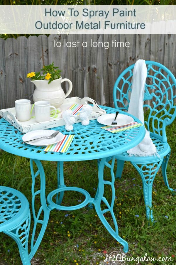 Furniture Painted Metal Patio Furniture Charming On Intended How To Spray Paint Outdoor Last A Long Time 0 Painted Metal Patio Furniture