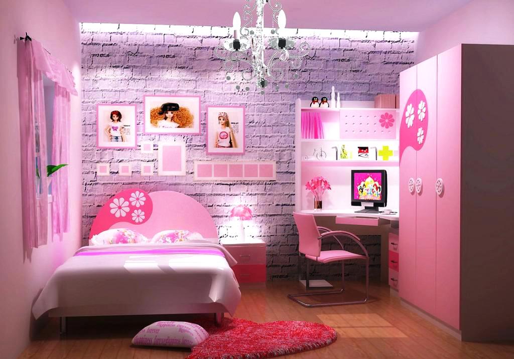 pink bedroom set for girl