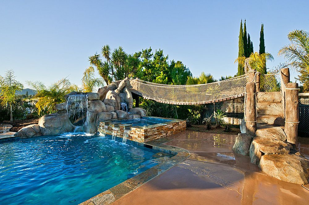 Other Pool Designs With Slides And Waterfalls Amazing On Other