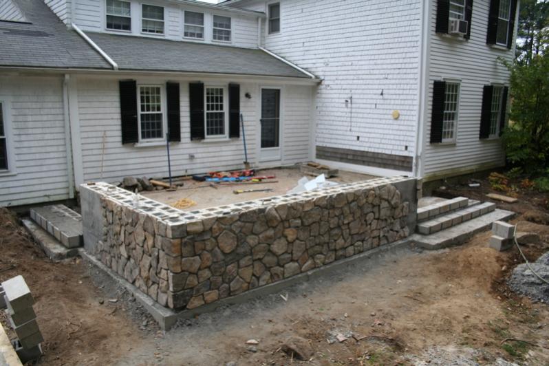 Home Raised Concrete Patio Designs Simple On Home Throughout