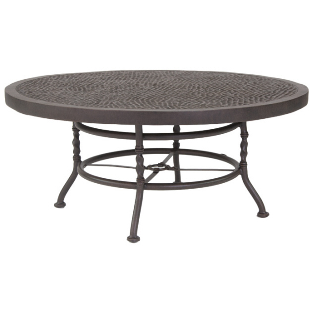 Round Outdoor Coffee Table With Umbrella Hole Matrix 42 Round Kd Bar