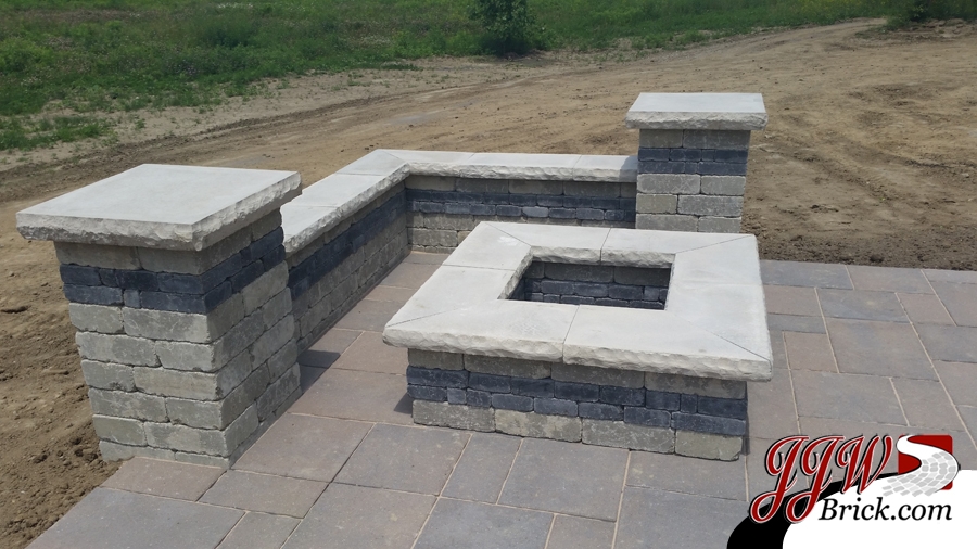 Other Square Paver Patio With Fire Pit Simple On Other Pertaining