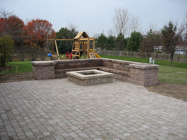 Other Square Paver Patio With Fire Pit Simple On Other Pertaining