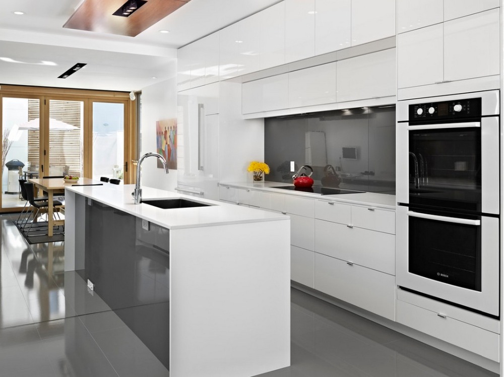Kitchen White Modern Kitchen Ideas Stylish On Throughout High Gloss Cabinet In Cabinets From 16 White Modern Kitchen Ideas Contemporary On Pertaining To Cabinets 13 White Modern Kitchen Ideas Exquisite On Inside