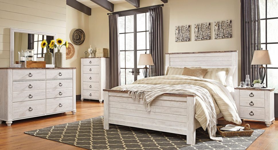 Bedroom Whitewashed Bedroom Furniture Plain On Regarding