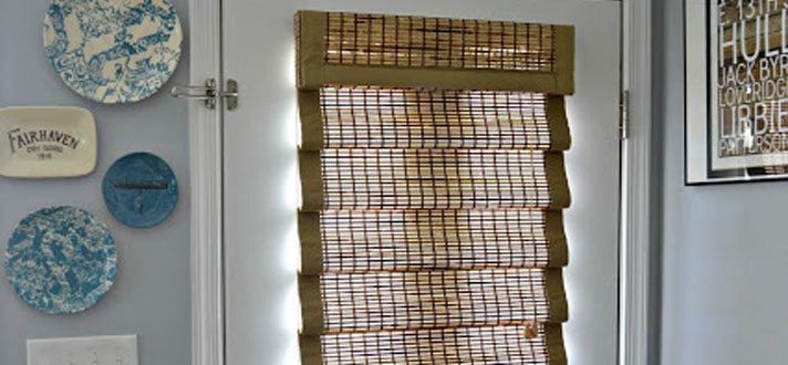 Interior Wood Door Blinds Beautiful On Interior Woven Shades For